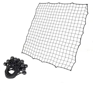 Football Rebound Net Replacement, 100x100cm with 20 Elastic Ball Ropes, Football Training Backspin Net Accessories, Durable Design, Soccer Training Equipment