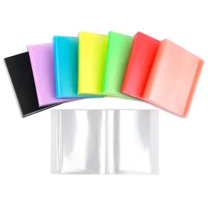 Various Colors A6 Size Transparent Sticker Photo Storage Album with 40 Pages; Inner Pocket Size 17.8x13cm/7x5.1inch Stamp Cutting Dies Storage Book Organizer Folder School Office Supplies