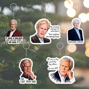 True Crime Keith Morrison Funny Memes Acrylic Keychain Hanging Double-Sided Arcylic Keychain, Key Decor, Motorbike And Car Accessories Decorate, Holiday Gift