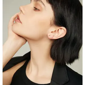 3mm Ball Half Small Piercing Hoop Studs Earrings for Cartilage Women Sensitive Ears Sterling Silver Cuff Wrap Minimalist Huggie Hoops Nose Ring Hypoallergenic Gifts