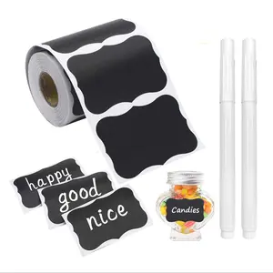 120 Erasable Kitchen Jar Labels Per Roll, Perfect Christmas Gift for Seasonal Celebrations, Home Use Bottle Stickers, Adhesive Stickers, Pantry Labels, Sticky Labels