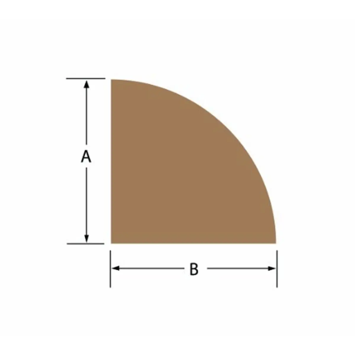 212 MAIN Solid Wood Quarter Round Molding - Small Size, 0.375in Thickness