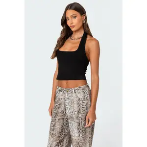Ribbed Halter Top