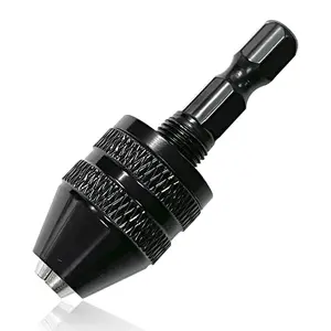 0.5-3mm Keyless Drill Chuck, 1/4'' Hex Shank Quick Change Chuck Adapter, Drill Accessories for Electric Screwdriver Drill, Tool Accessories
