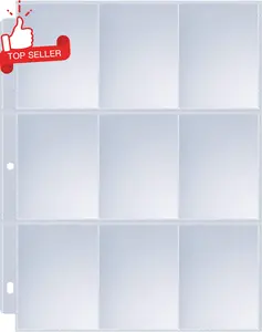 Card Guard - Set of 36 Protective Sheets with 9 Pockets, Baseball Card Storage Pages for 3-Ring Binder, Standard Size Pockets for Cards, Sports Game Business Cards