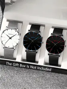3-piece personalized dial quartz fashionable casual temperament business exquisite men's watch versatile watch