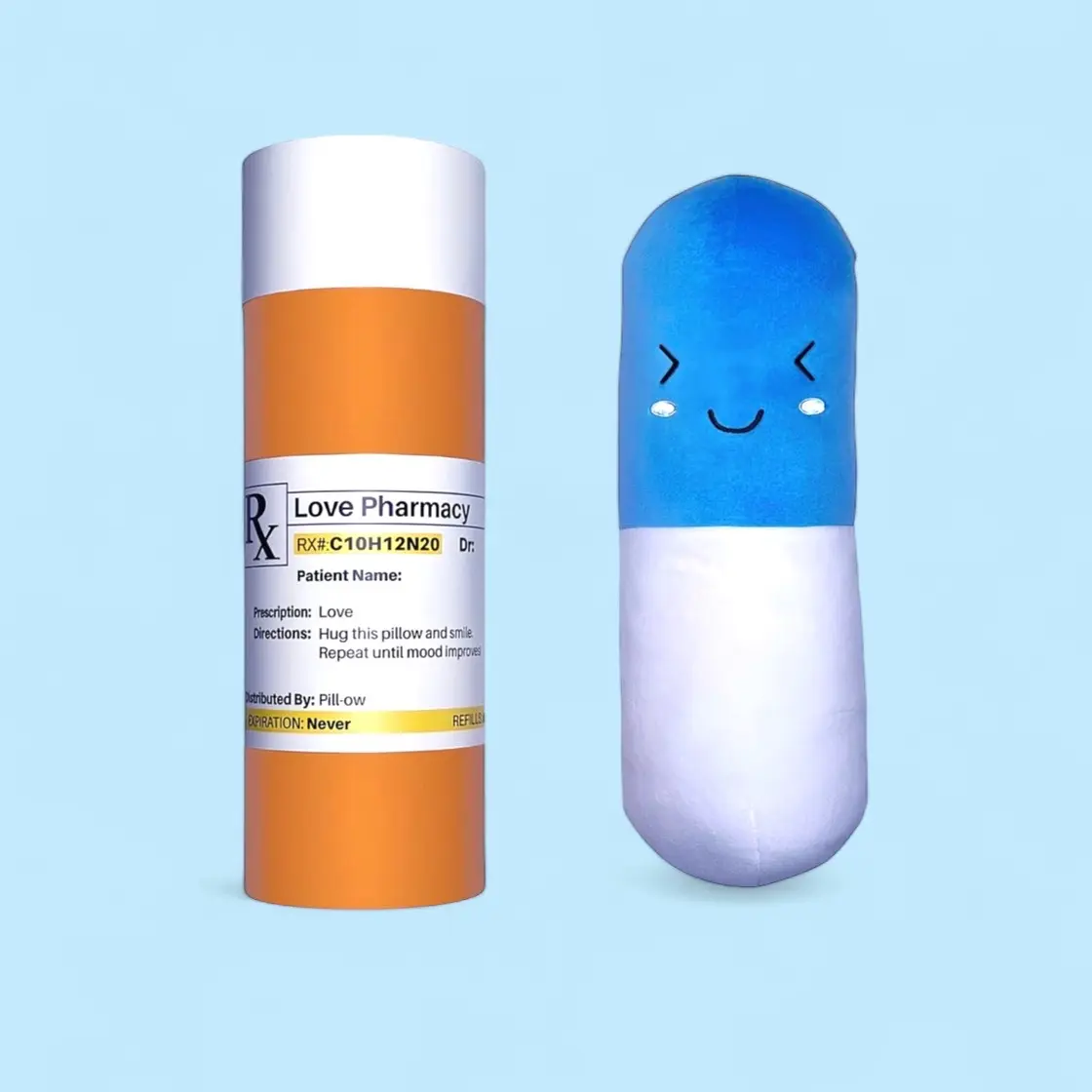 Pharmacy Plushie | Chill Pill Pillow | Gift Idea for Pharmacists, Techs & Students | Healthcare Workers and Patients Present | PharmD Grads