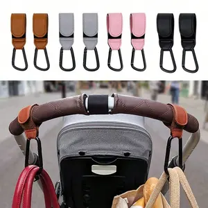 1/2pcs Baby Stroller Hooks - Multifunctional Hook And Loop No Drill 360° Rotation, Can Hang Bags, Backpacks, Universal Baby Stroller Hooks, Suitable For Cars, Convenient For Shopping And Travel - Perfect Gift For Parents