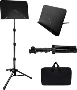 70IN Sheet Music Stand, Tall Music Stand for Sheet Music Height- Adjustable Music Sheet Stand with Carrying Bag for Guitar, Violin, Ukulele (33-70IN-B)