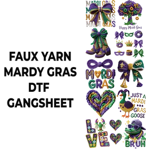 FAUX YARN MARDY DTF GANGSHEET FOR SHIRTMAKING