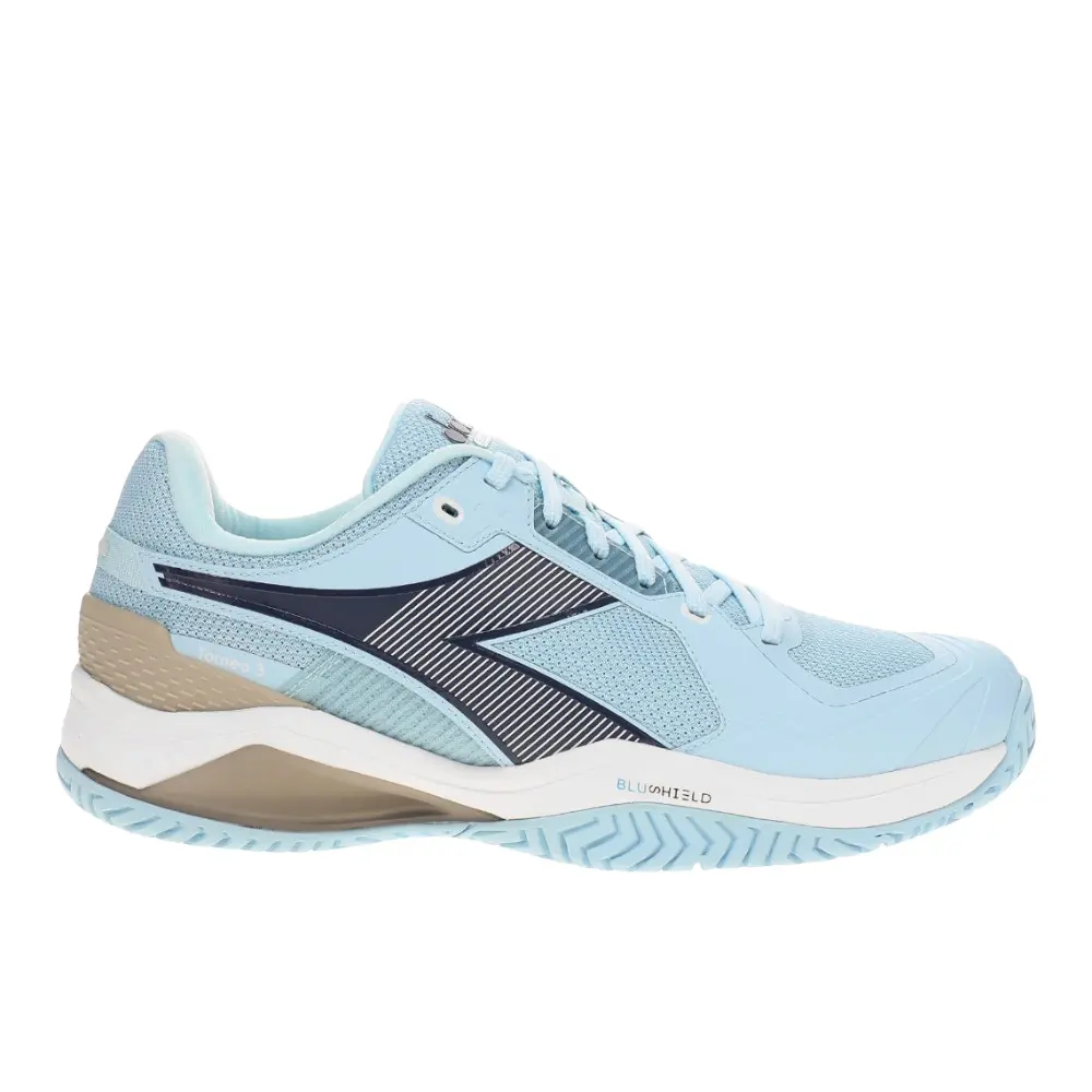 diadora Womens Blushield Torneo 3 All Ground Tennis Sneakers Shoes - Blue