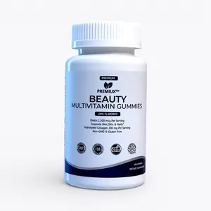 Premiux Beauty Multivitamin Gummies — Hair, Skin, Nails & Glow Support, Health, Collagen, Supplement, Dietary