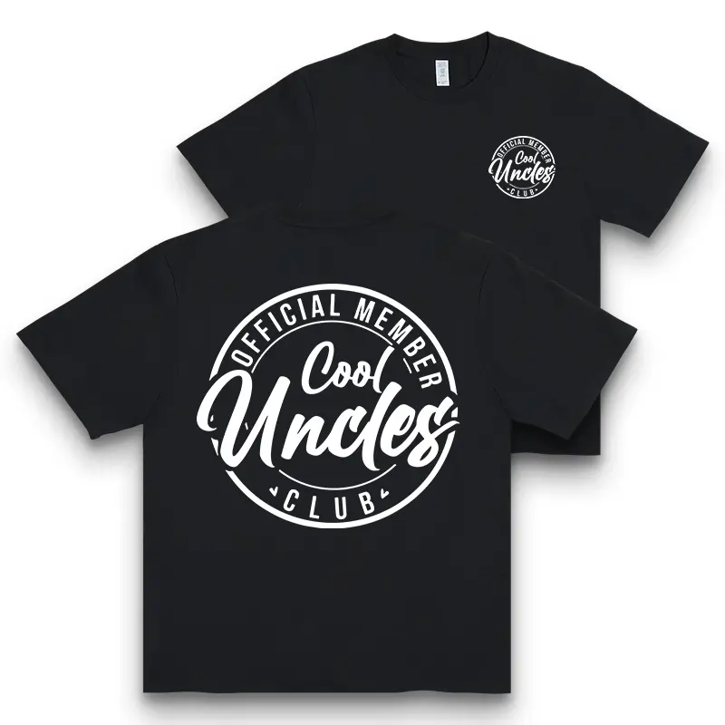 ✨⭐[100% Cotton][Viral TikTok Shirt]funny uncle shirt, gift shirOfficial Member Cool Uncles Club Logo Style Graphic Tee Funny Family Lifestyle Shirt Unisex Cotton Casual Streetwear T-Shirt Gift