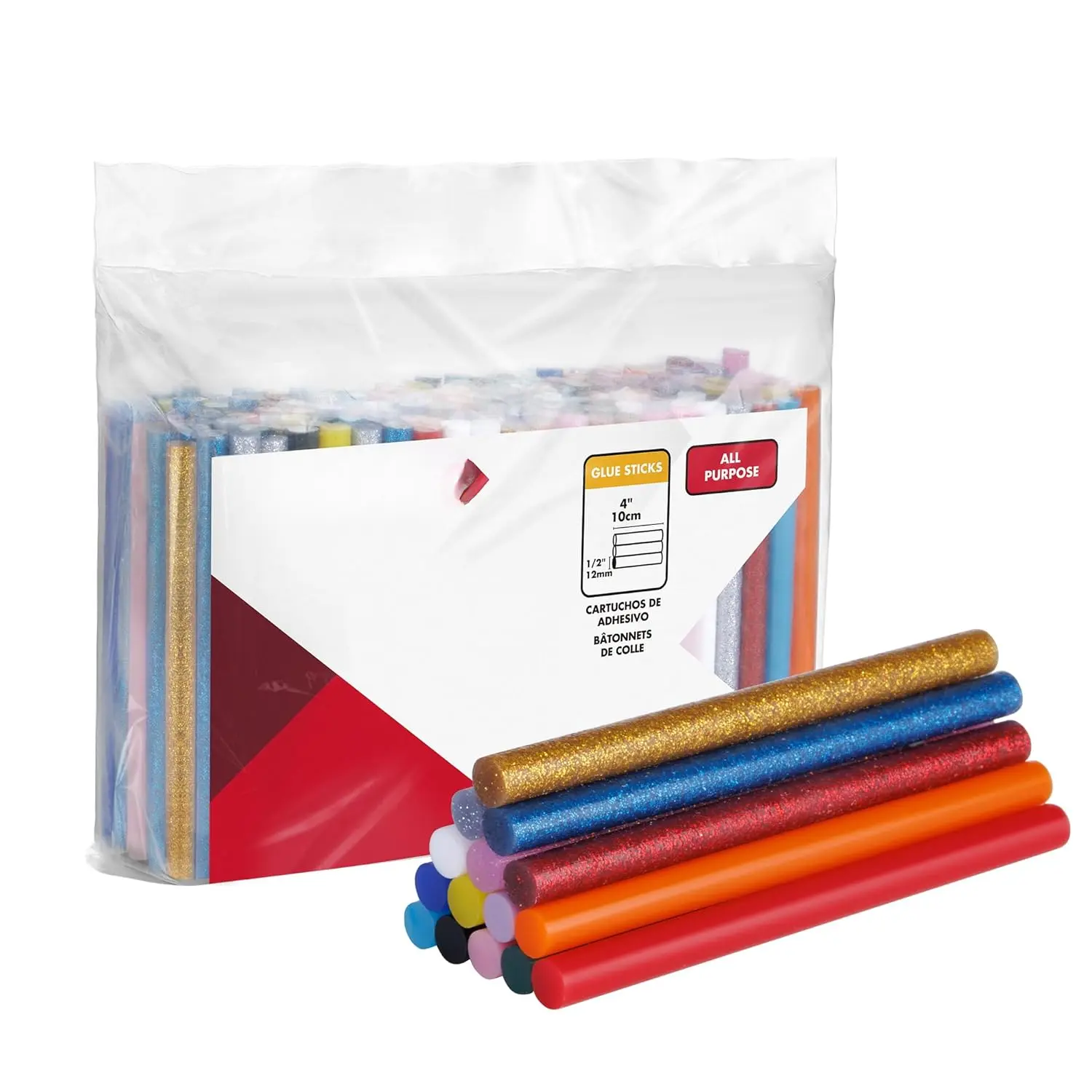 Mini Hot Glue Sticks, 200 Pack Multi Colored Glue  Sticks, Hot Melt High Viscosity All-Purpose  Stick in 15 Colors for DIY Art Craft
