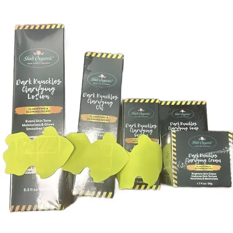 Sha's Organic Skincare Knuckles Clarifying Cream Set (100g) - Rejuvenating Moisturizer for Adults, Hydrates, Locks in Moisture, Brightens, Evens Tone, Reduces Discoloration, Alcohol-Free, Gentle-Feel, All Skin Types, Green Tea, Aloe Vera, Sunflower Oil