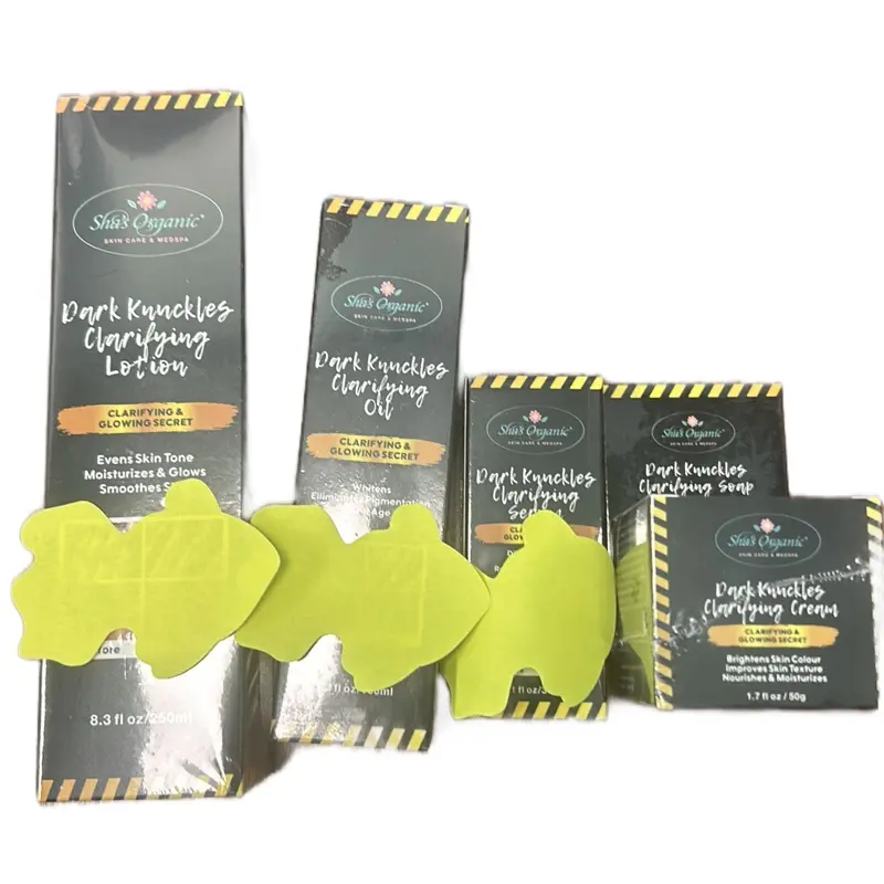Sha's Organic Skincare Knuckles Clarifying Cream Set (100g) - Rejuvenating Moisturizer for Adults, Hydrates, Locks in Moisture, Brightens, Evens Tone, Reduces Discoloration, Alcohol-Free, Gentle-Feel, All Skin Types, Green Tea, Aloe Vera, Sunflower Oil
