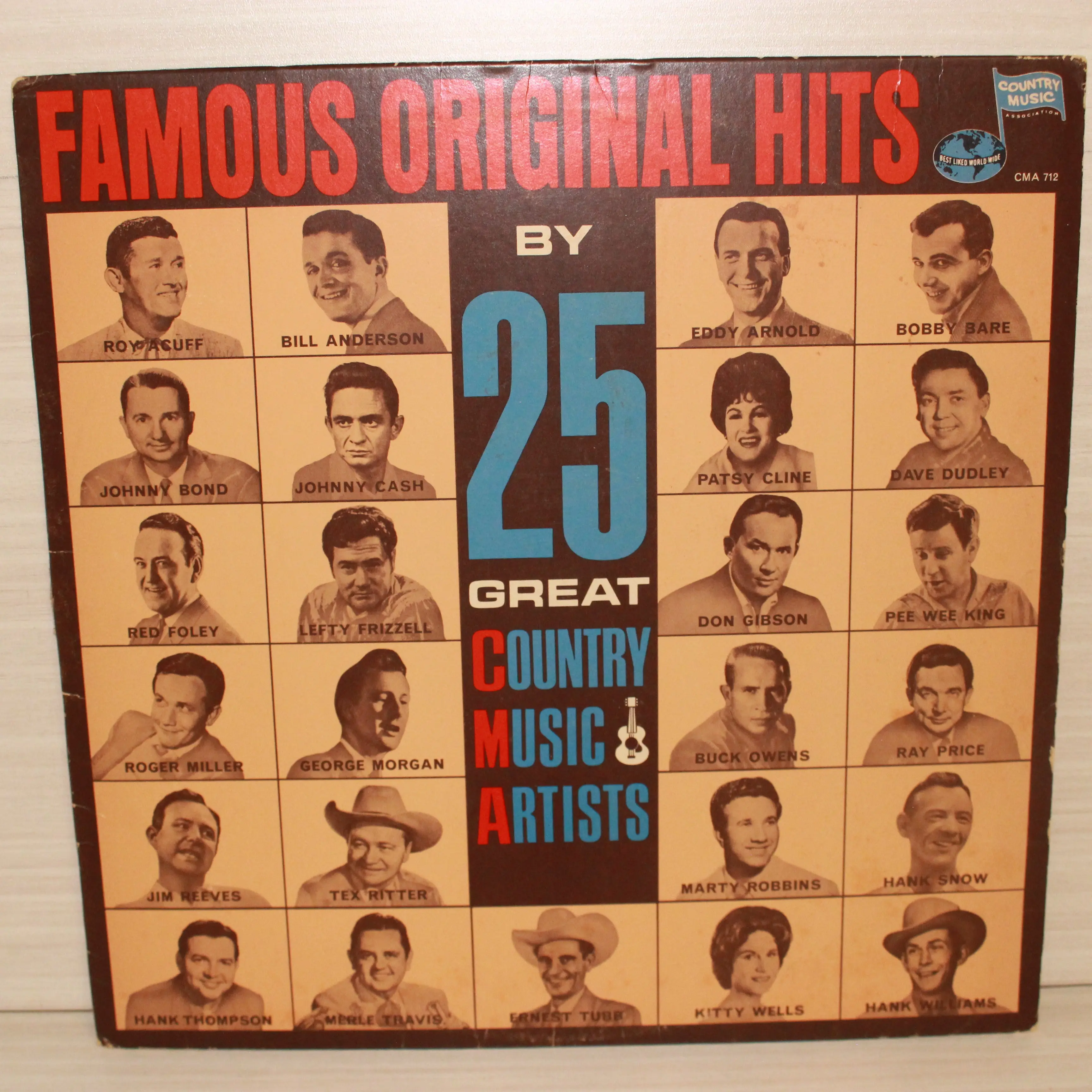 Various - Famous Original Hits By 25 Great Country Music Artists VG+/VG+