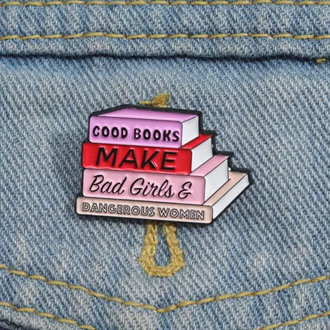 Creative Cartoon Book Design Brooch, Fashion Cute Alloy Emblem Badge Decoration for Daily Clothing Decor, Trendy All-match & Exquisite Brooch for Birthday Gift