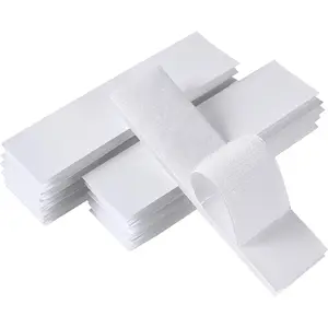 Hook and Loop Strips with Adhesive 1x4 inch Strips with Adhesive 10 Sets Strong Sticky Back Fasten Mounting Tape Instead of Holes and Screws for Home or Office Use(White)