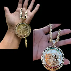 14K Gold Plated Mexican Flag 50 Pesos Centenario Figaro Link 24" 7mm Fashion Chain Unisex Jewelry for All Occasions Gold Pendant Gold Coin Necklace