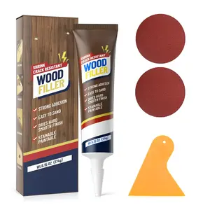 Filler, 6.15 oz Paintable  Putty, Easy to Sand, Shrink & Crack Resistant, Quick Repair for Cracks, Holes and  (White)
