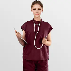EADFLIE Sleeveless Scrub Tops for Women | Stretchy V-Neck Loose Fit Nursing Uniform | 2 Pocket Medical Scrubs |  Comfy Workwear.