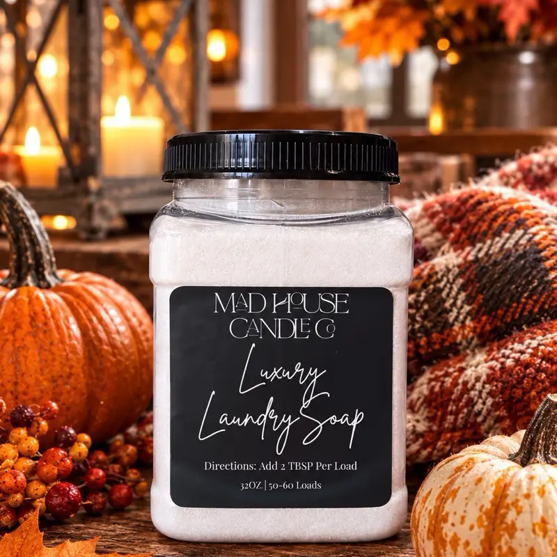 **FALL**Mad House Candle Co. Luxury Laundry Detergent with All-Natural Ingredients & Phthalate-Free Fragrance Oils