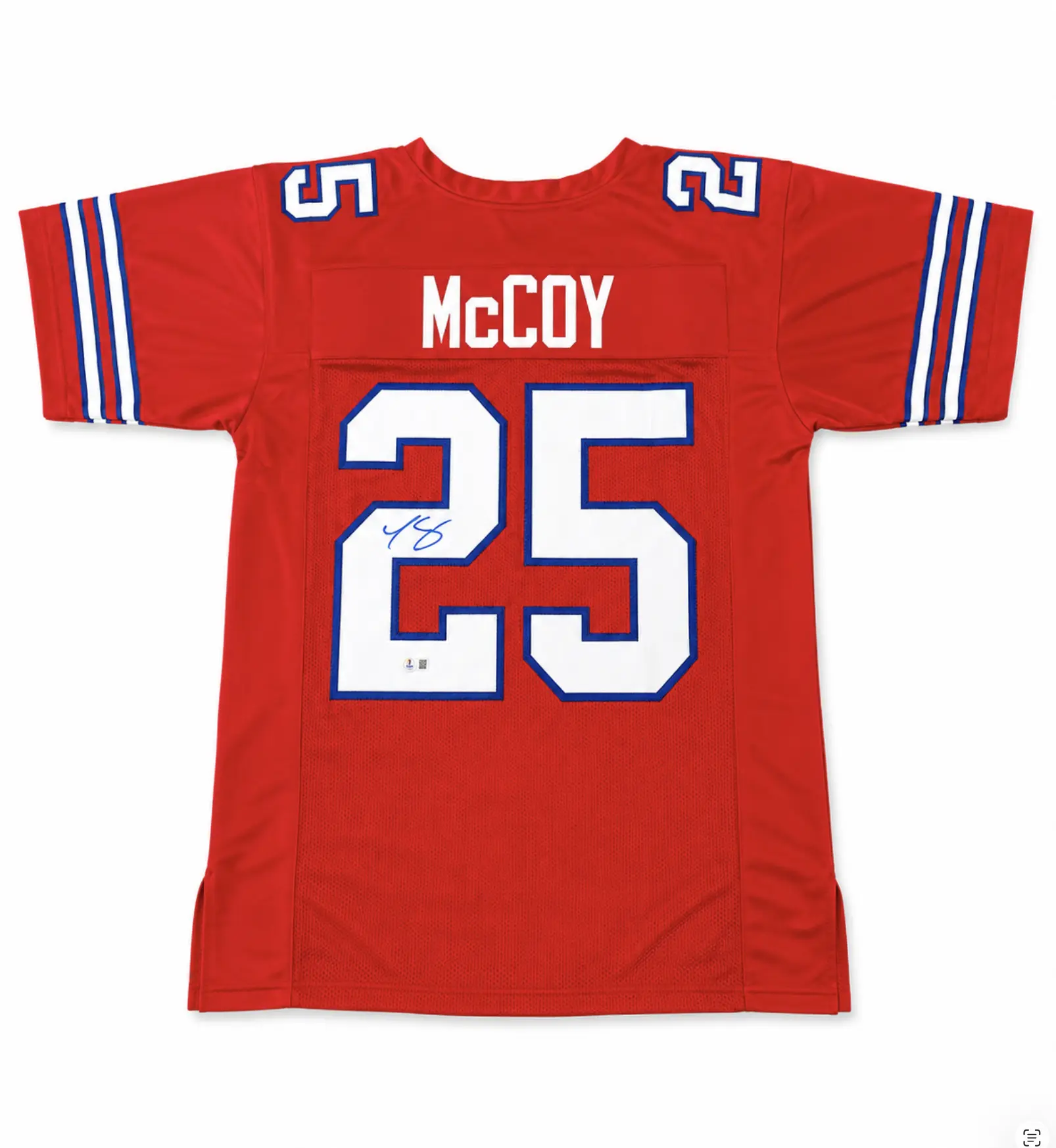LeSean McCoy Signed Philadelphia Eagles White Jersey | Beckett Witnessed (BAS) | Autographed NFL Memorabilia
