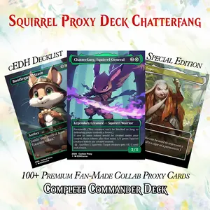 Chatterfang Squirrel Tribal MTG Proxy Commander Deck - 123+ Pcs Token Swarm Set