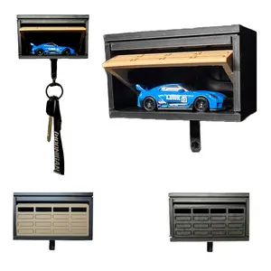 Hot Wheels Key Hanger Garage Mount Tan Car Organiser Wall Hook for Keys & Mini Car Display Easy Installation Fun Gift Idea for Car Enthusiasts