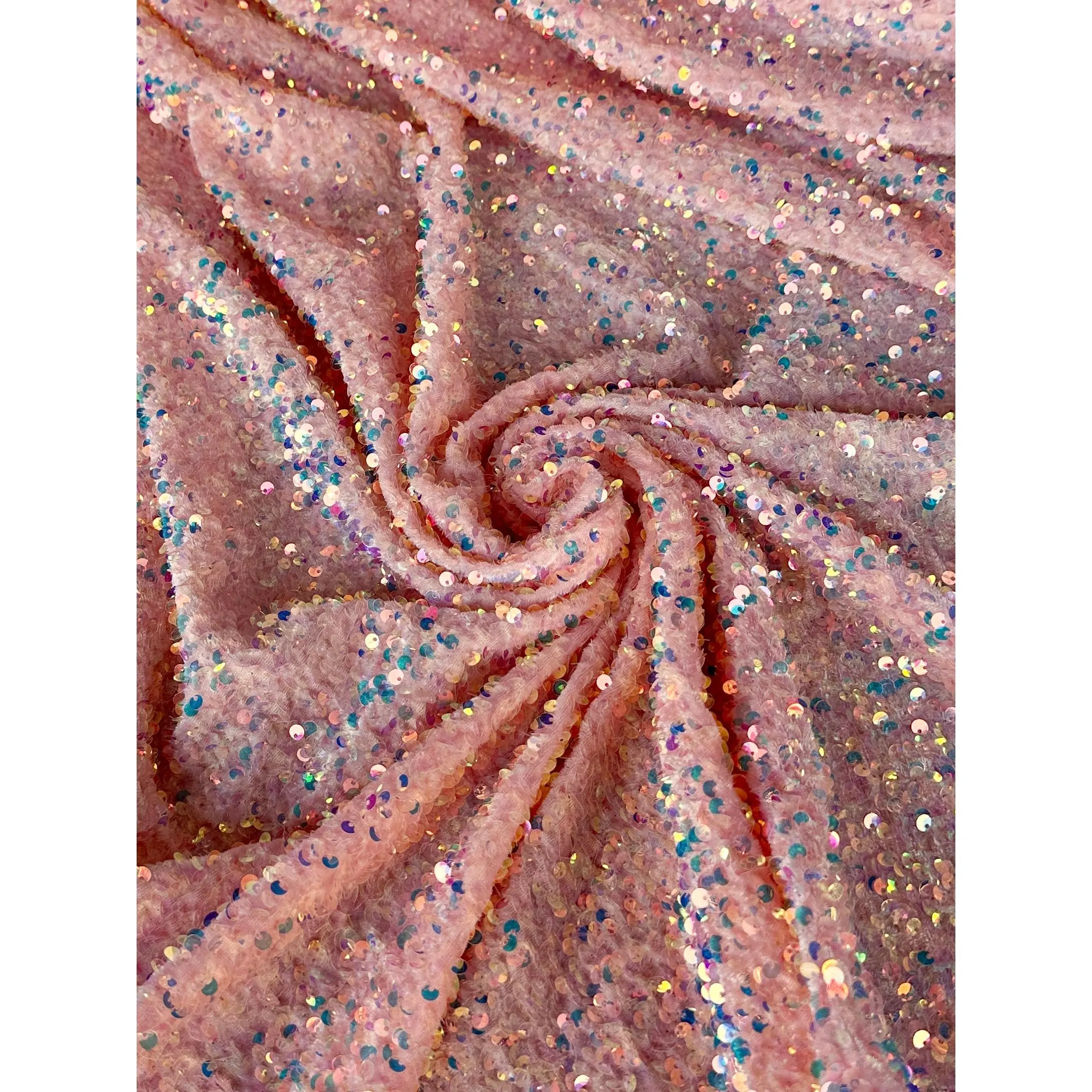 Blush Iridescent Sequin on Velvet Blush Iridescent Sequin on Velvet