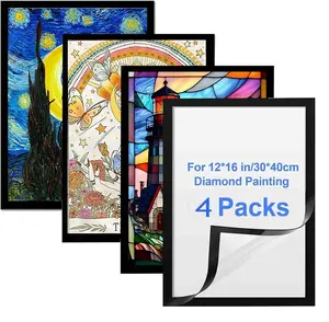 Diamond Picture Accessories,Diamond Picture Frames,Magnetic Picture Frames for Wall Window Door Decoration Canvas Magnetic Picture Frames 1/4/8 Pcs