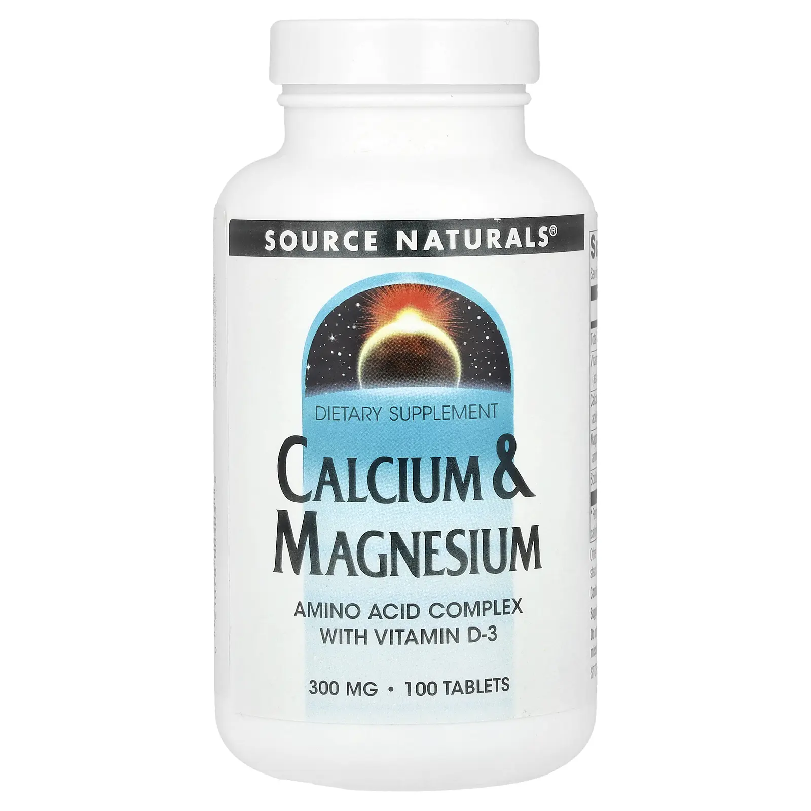 Source Naturals Calcium & Magnesium, 100 Tablets