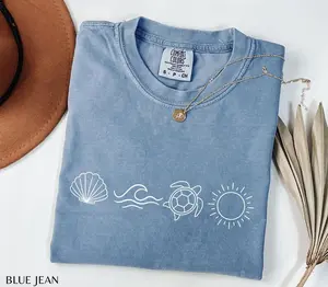 Comfort Colors Beach Bum T-shirt, Cute Summer Vacation Tee, Trendy Cruise Shirt for Women, Beach Vibes T-shirt, Relaxed Summer Outfit