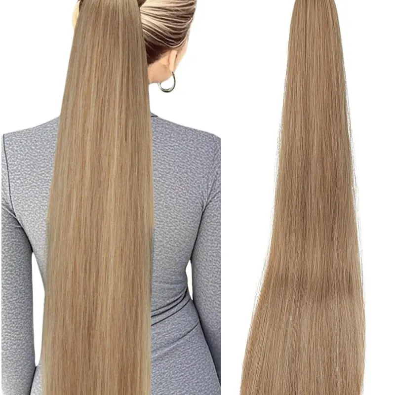 Women's High-Temperature Fiber Tail Hairpiece, Synthetic Material, Durable Design, Perfect for Daily Use & Stylish Looks, Synthetic Wigs, All Seasons, Straight Texture, Synthetic Hair Pieces, Synthetic Ponytail Hairpieces