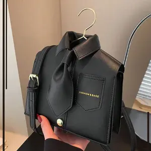 Foldable collar crossbody bag with a fashionable design: a unique shirt-inspired design, suitable for stylish everyday and casual wear. GARMENTARY