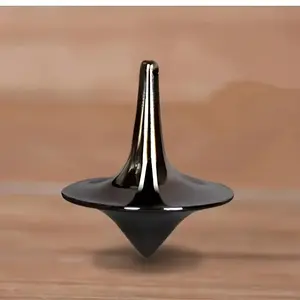 Exquisite Titanium Alloy Triple Rotating Gyro Metal Spinning Tops Perfectly Balanced Desktop Ornament Minimalist Luxury Desk Decor Stylish Office Leisure Collectible Gift
