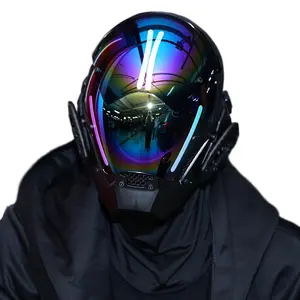 Punk Helmet Mask, 1 Count Holiday Decoration Mask, Party Decorative Mask, Cool Masks, Cyberpunk Mask, Cybermask for Men, Festive & Party Supplies