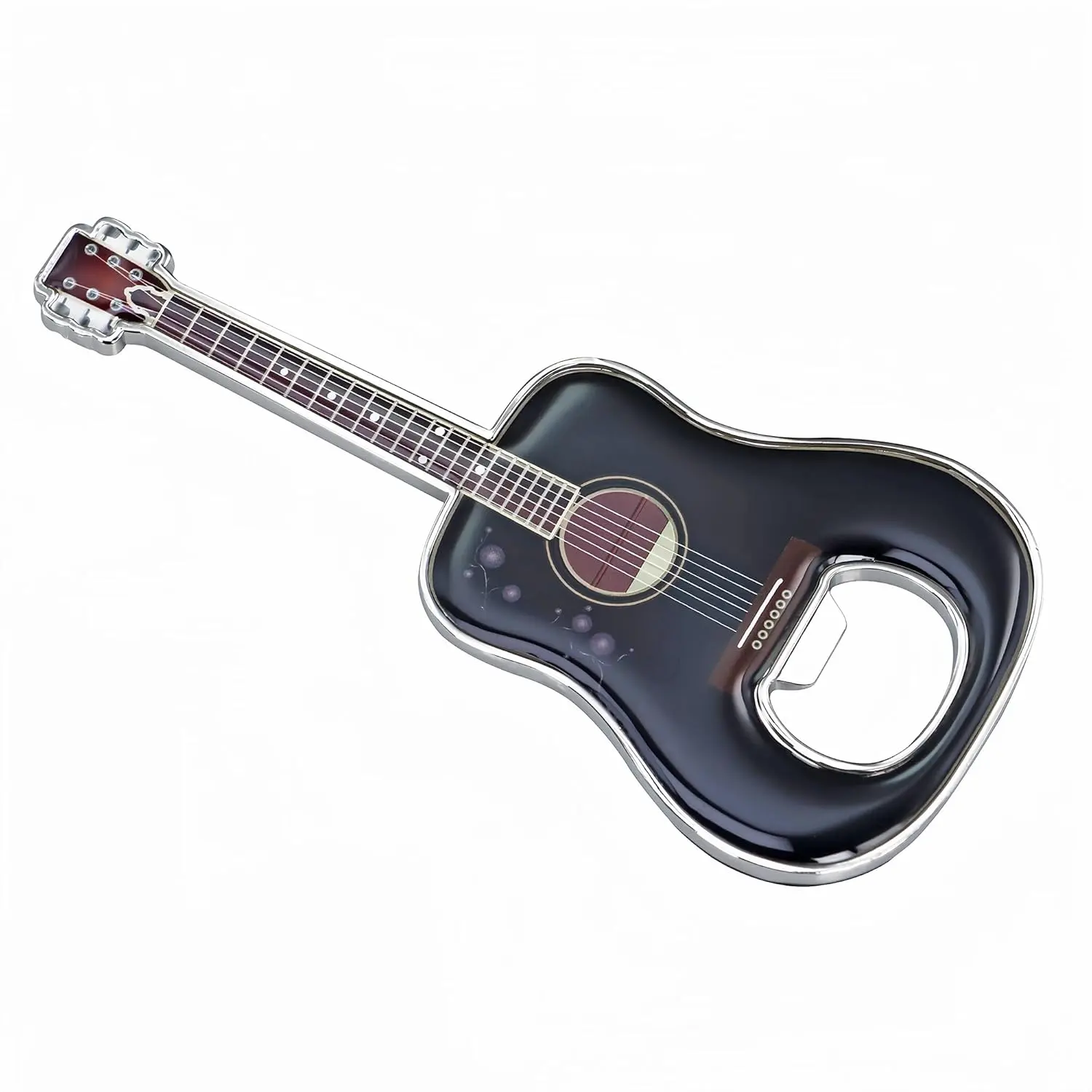 1 Piece/Set Bottle Opener Beer Guitar Shaped Gift Kitchen Gadgets for Drinkers Music Lover (Black 2)