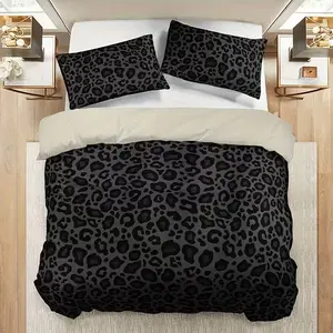 3-Piece Bedding Set, Digital Print Sheet Sets, Leopard Design Theme Pattern, Soft Comfortable Fabric, Suitable for Bedroom Hotel Gift, Bedsheet Sets, Bed Sheets Set