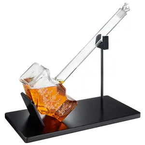 Thors Mjölnir Whiskey and Wine Decanter | 1800 ml | by The Wine Savant, Hammer Decanter for Tequila, Bourbon, Scotch, or Wine - Thor Avengers Gifts, Marvel Style Gifts, Mijolnir Gifts for Dad