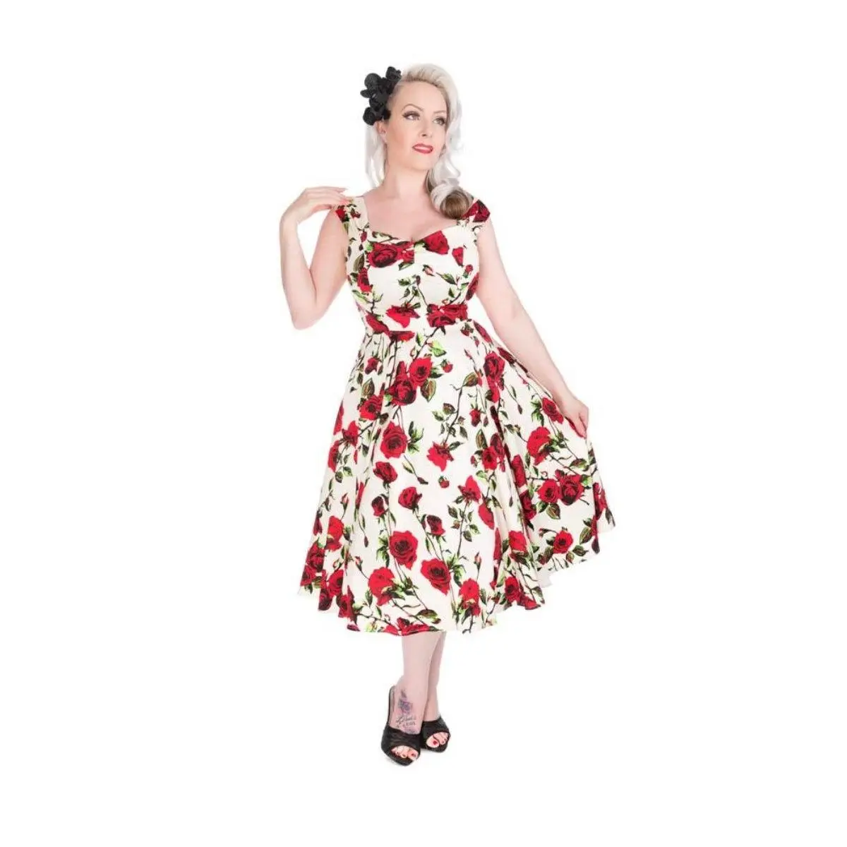 3205 Vintage Rose Swing Dress