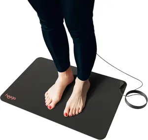 Grounding Mat for Desk & Floor – Conductive Carbon Earthing Pad with 15ft Cord | Non-Slip Wellness Mat for Relaxation, Sleep & Daily Routine (24x16 inch)