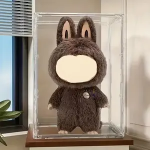 1pc 23.62inch Extra Large Clear Acrylic Display Case with Magnetic Door Stackable Durable for Anime Manga Character Art Storage Trading Card Box budisplay doll toy bin