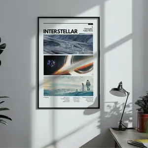 - Interstellar Movie Poster, Wall Art Print, Home Decor, Sci-Fi Movie Poster, Gift for Movie Lovers, Movie Poster