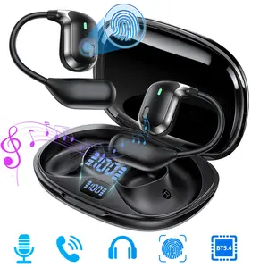Wireless Earbuds with Microphone, Audio Wireless Earbuds, Touch Control, 30-Hour Battery Life with LED Digital Display, Stereo Sound Open-Ear, Comfortable Fit, IPX5 Waterproof, for Running/Workouts/Fitness