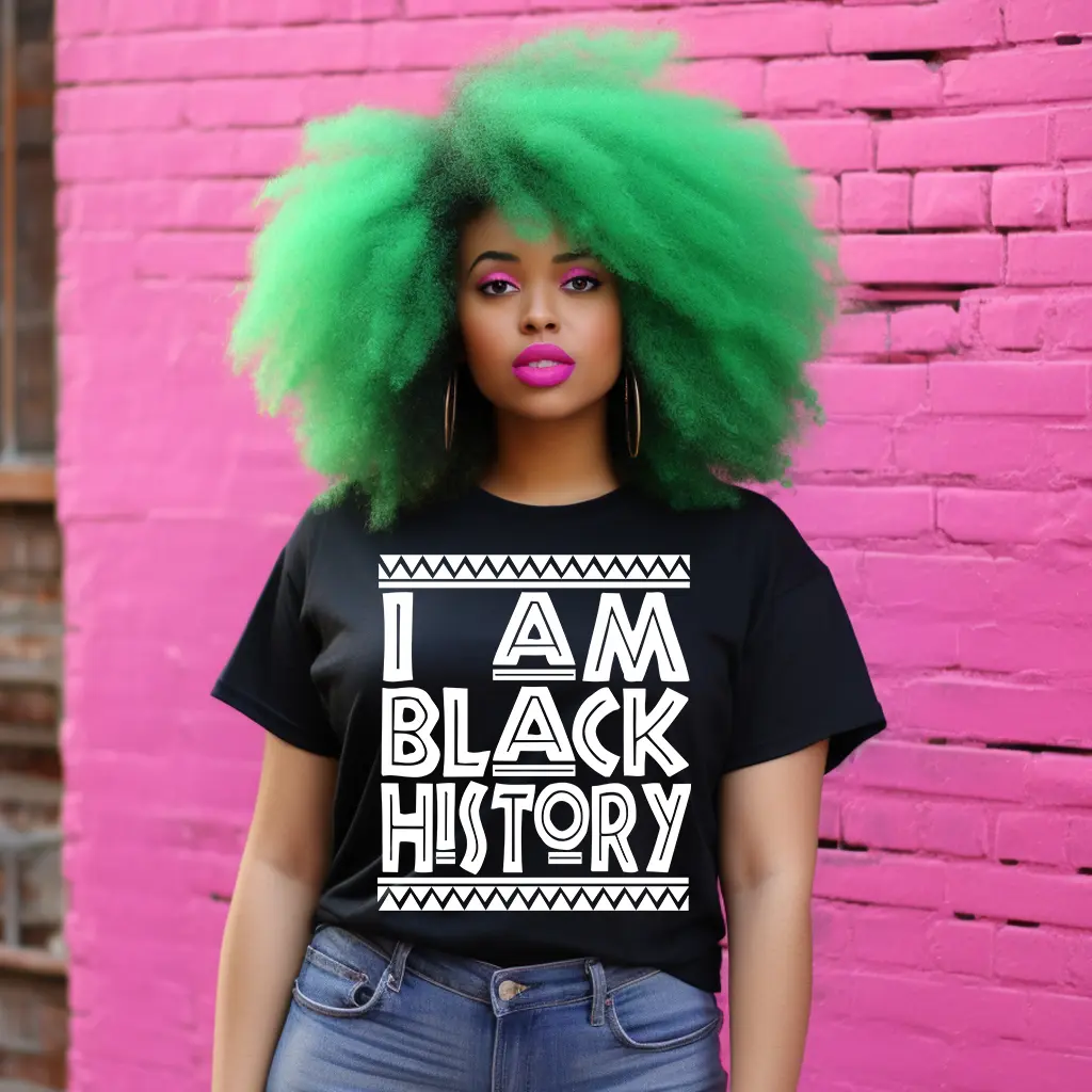 4-Pack, 6-Pack or 8-Pack DTF Heat Transfer Gang Sheet I Am Black History Ready to Press for DIY T-Shirt Printing