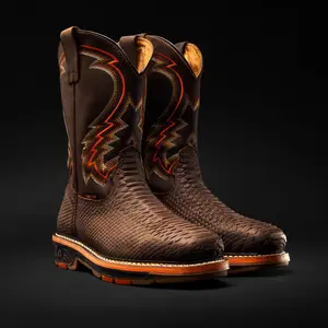 Venom 11" Tribute Work Boot Soft Toe, Lightweight, Square Toe, Slip On Footwear Cowhide Preminum Leather Comfort