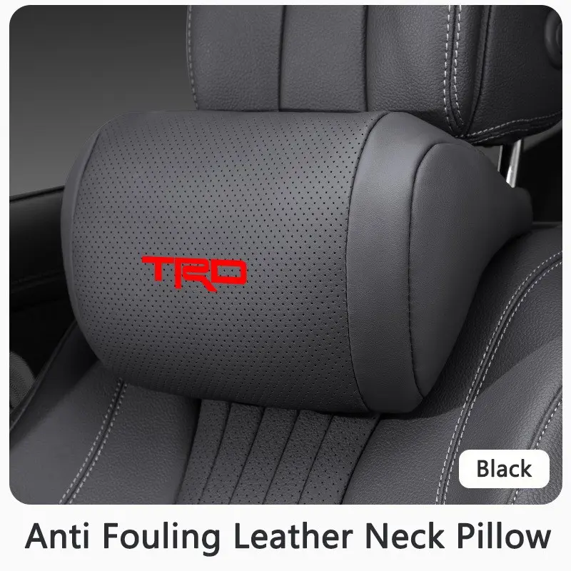 Nappa Leather, Premium Feel Automotive Car Headrest Neck Support, Seat Pillow for Toyota Trd Pro Corolla Yaris, Protects Neck, Comfortable Car Accessory