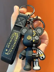 Mechanical Bear Pendant, Backpack Decoration, Unisex Cartoon 3D Statue, Fashion Creative Key Ring, Car Accessories Gift, Cool Keychains